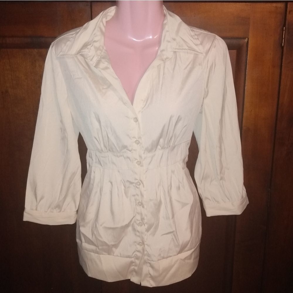 Antilia Femme Stretch Button Up Top